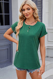 Round Neck Short Sleeve T-Shirt - Trendsi