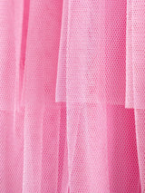 Children's Fox Applique Tulle Layered Dress - Trendsi - Flyclothing LLC