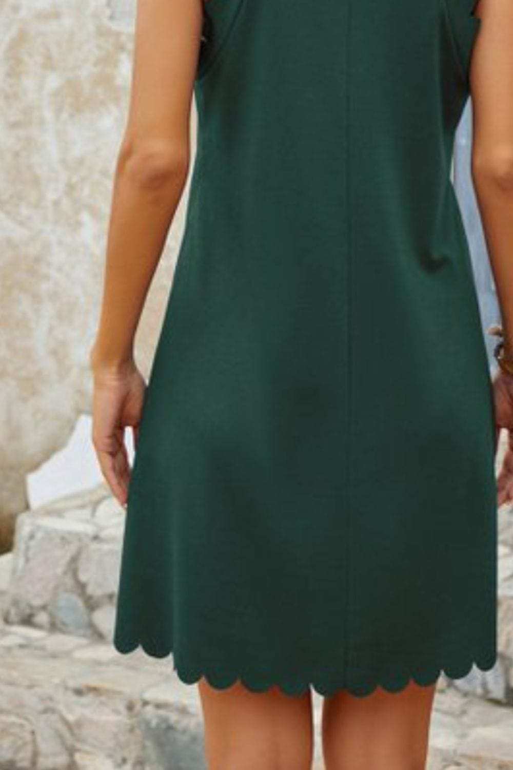 Mock Neck Sleeveless Mini Dress - Trendsi - Flyclothing LLC