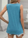 Classic V-Neck Sleeveless Tank Top - Trendsi - Flyclothing LLC