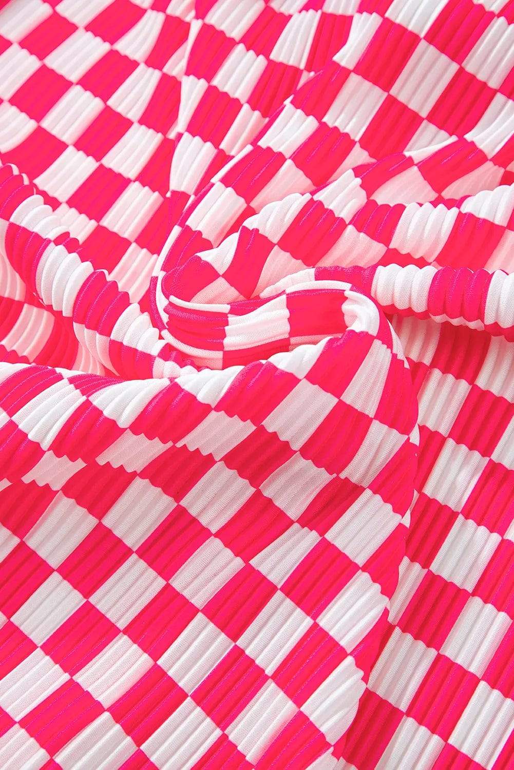 Checkered Button Up Top and Pants Lounge Set - Trendsi - Flyclothing LLC