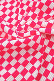 Checkered Button Up Top and Pants Lounge Set - Trendsi - Flyclothing LLC