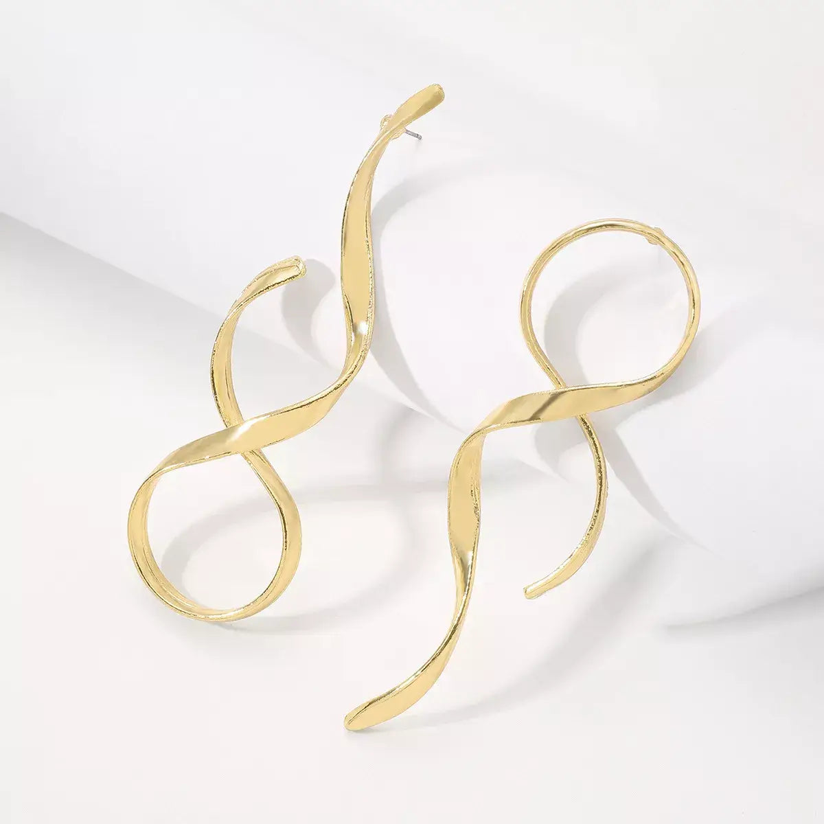 Alloy Spiral Drop Earrings - Trendsi - Flyclothing LLC