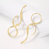 Alloy Spiral Drop Earrings - Trendsi - Flyclothing LLC