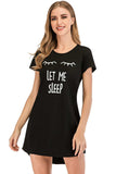 Graphic Round Neck Short Sleeve Lounge Dress - Trendsi - Flyclothing LLC