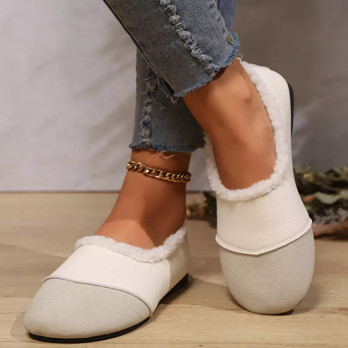 Plush-Lined Slip-Ons - Trendsi - Flyclothing LLC