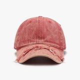 Fringe Adjustable Cotton Baseball Cap - Trendsi - Flyclothing LLC