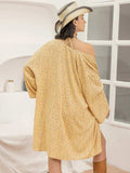 Printed Halter Neck Romper and Cover Up Set - Trendsi - Flyclothing LLC