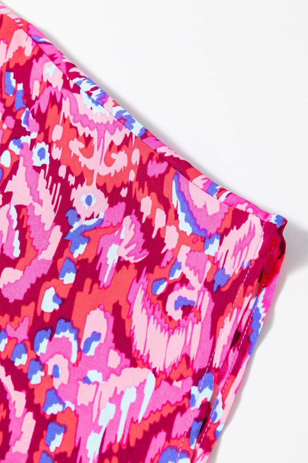 Abstract Print V Neck Half Sleeve Loose Fit Blouse - Trendsi - Flyclothing LLC