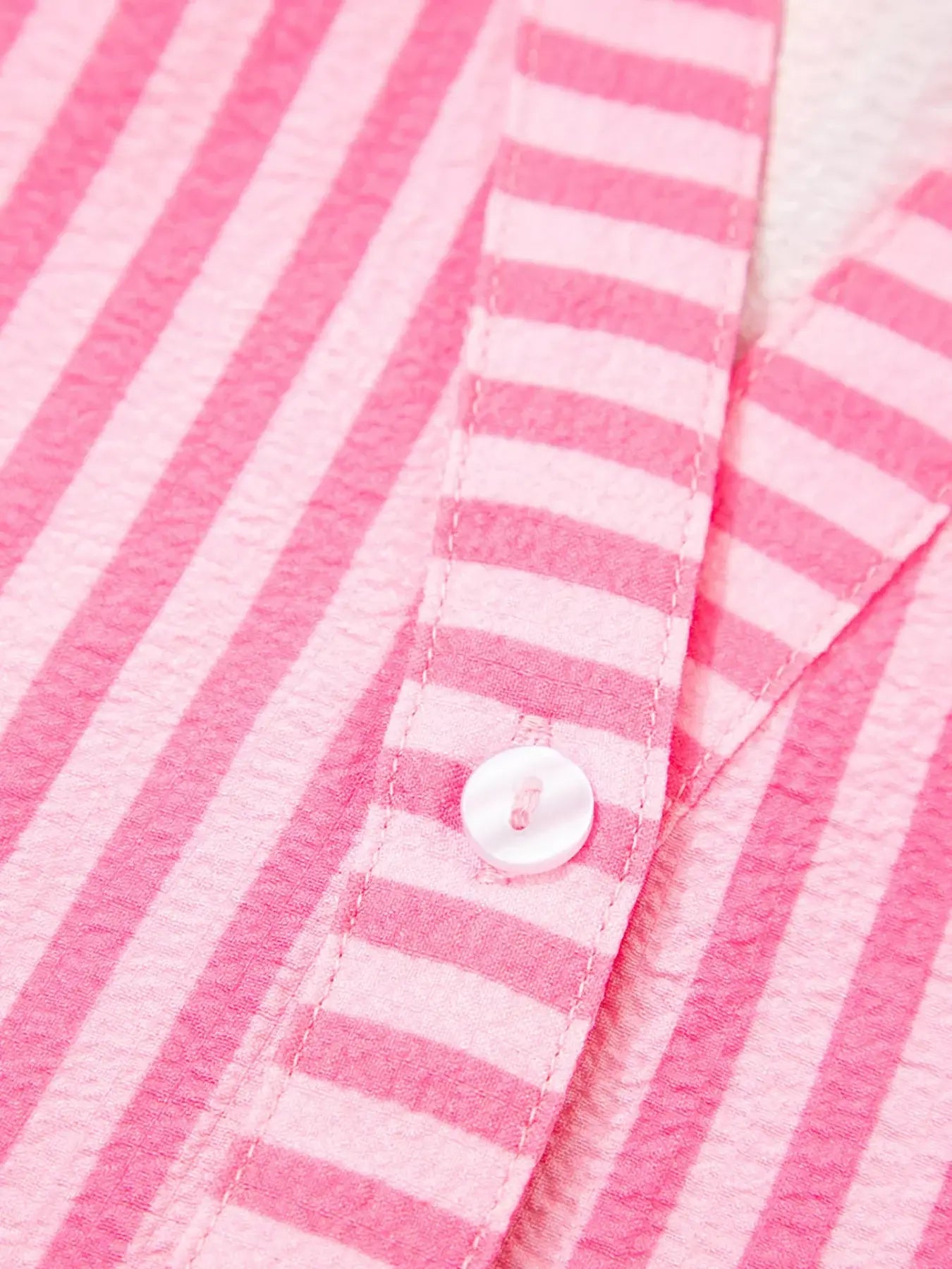 Stripe Flare Sleeve Half Placket Tiered Flowy Mini Dress - Trendsi - Flyclothing LLC