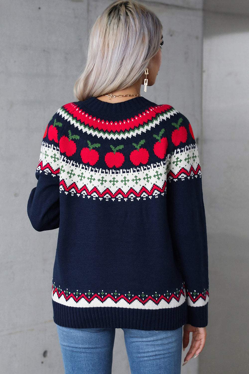 Angel Wings Graphic Round Neck Long Sleeve Sweater - Trendsi - Flyclothing LLC