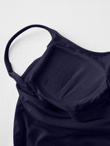 Round Neck Spaghetti Strap Cami Dress with Bra - Trendsi - Flyclothing LLC