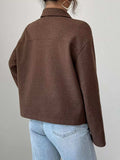 Casual Zip-Up Long Sleeve Jacket - Trendsi - Flyclothing LLC