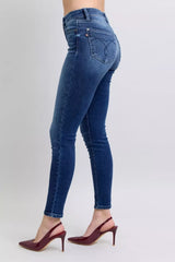 Judy Blue Full Size Washed Thermal Skinny Jeans Plus Size - Trendsi - Flyclothing LLC
