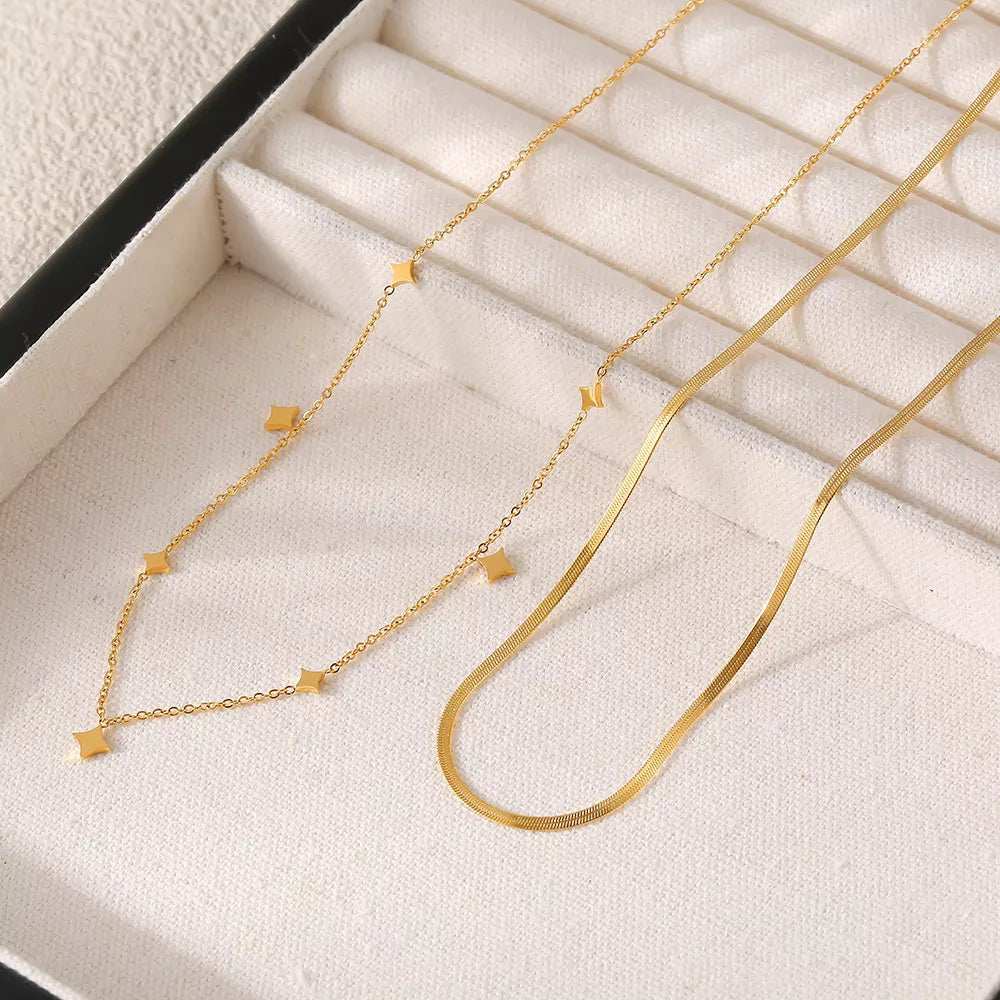 18K Gold-Plated Minimalist Necklace - Trendsi - Flyclothing LLC