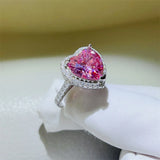 5 Carat Moissanite 925 Sterling Silver Heart Ring - Trendsi - Flyclothing LLC
