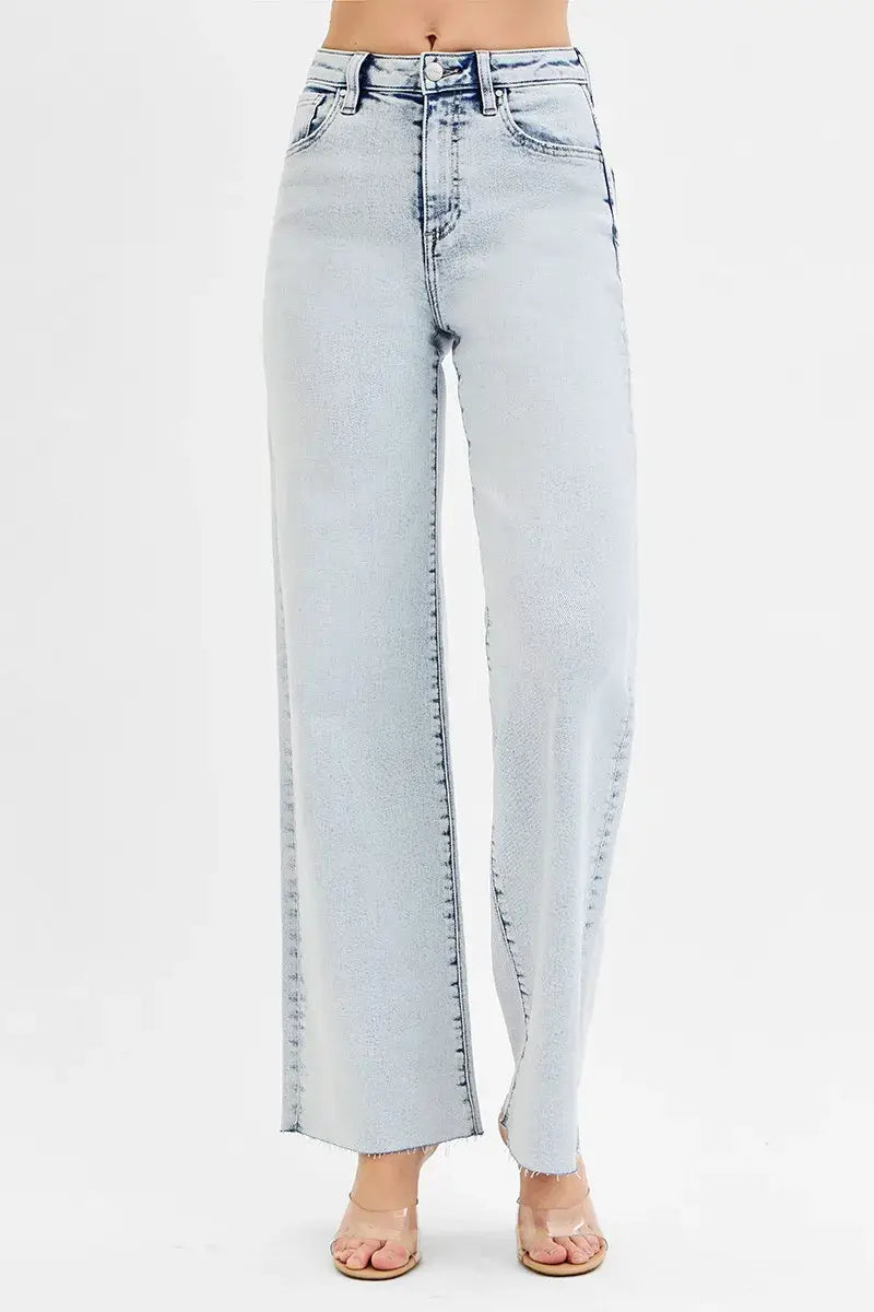 RISEN Full Size High Rise Wide Leg Jeans Plus Size - Trendsi - Flyclothing LLC