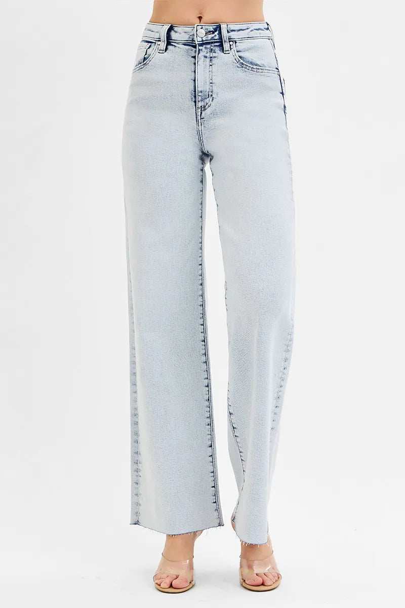 RISEN Full Size High Rise Wide Leg Jeans Plus Size - Trendsi - Flyclothing LLC