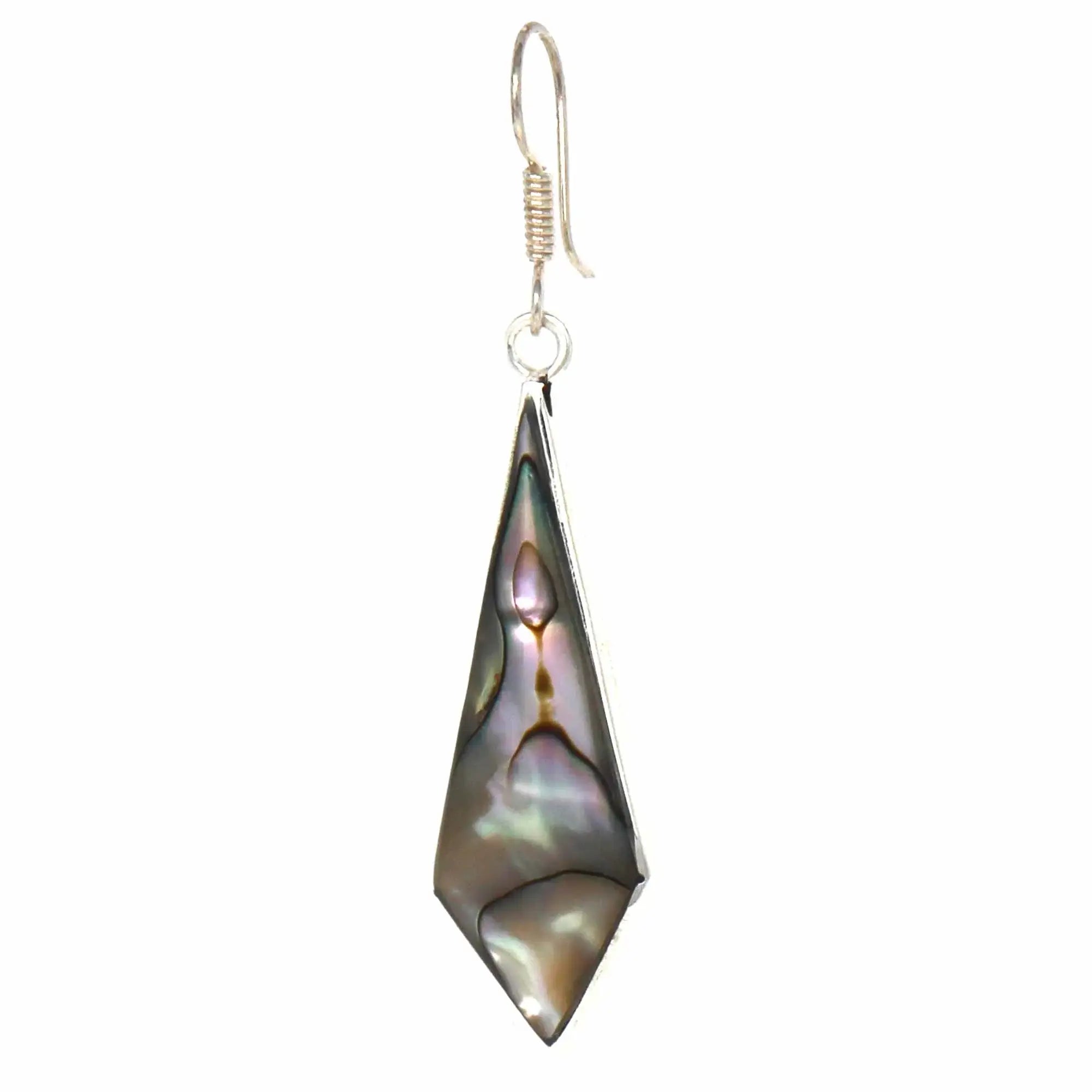 Abalone Diamond-Shaped Dangle Earrings - Artisana - Flyclothing LLC