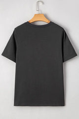 RISE WITH THE SUN Graphic Round Neck Short Sleeve T-Shirt - Trendsi - Flyclothing LLC