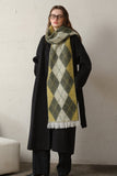 Fringe Argyle Polyester Scarf - Trendsi