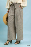 Umgee Drawstring Striped Wide-Leg Pants - Trendsi - Flyclothing LLC
