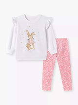 Children's Adorable Bunny Graphic Sweatshirt and Leggings Set - Trendsi - Flyclothing LLC