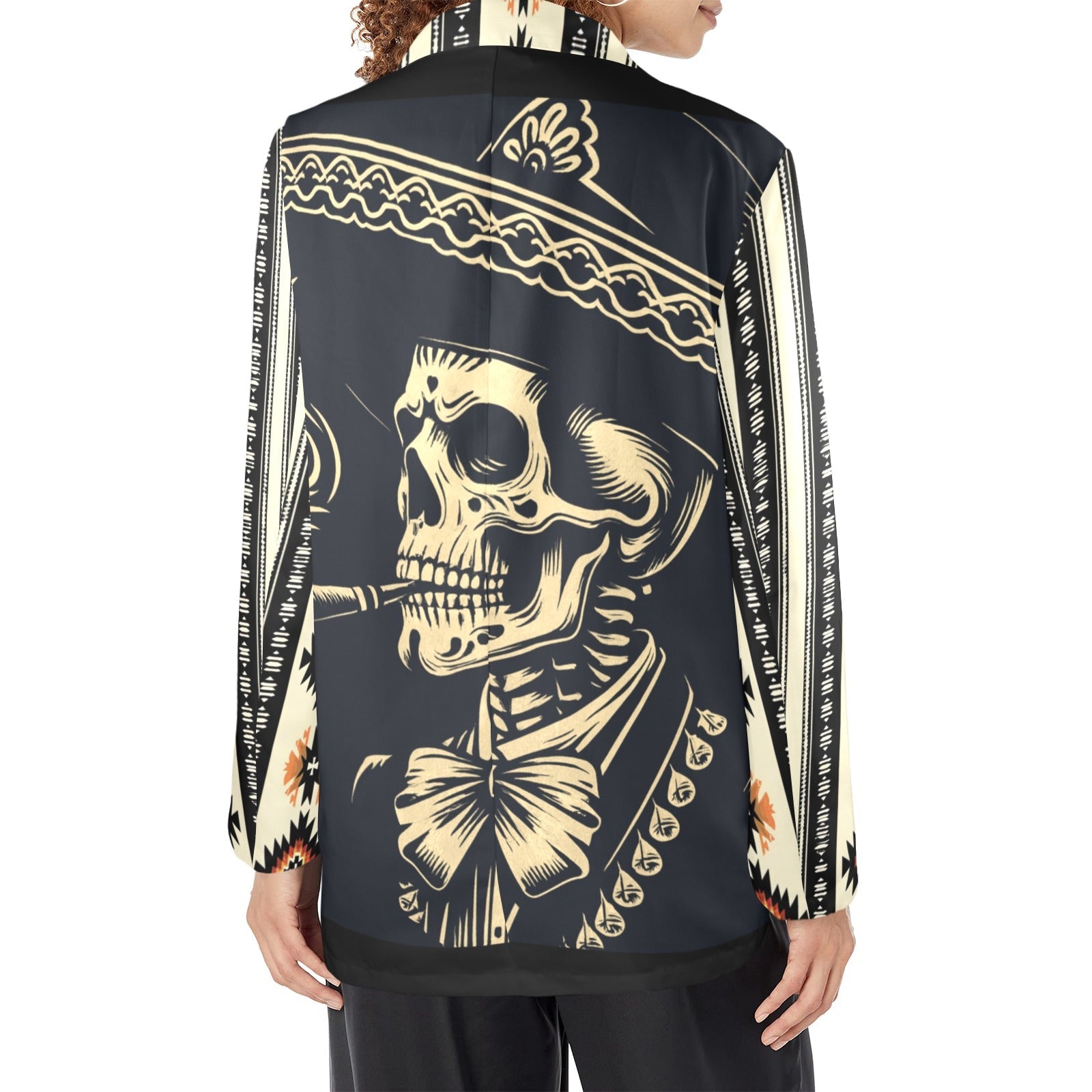 Baha Ranch Colores De Mexico Mariachi Aztec Women's Blazer