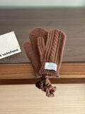 Cable Knit Warm Gloves - Trendsi - Flyclothing LLC