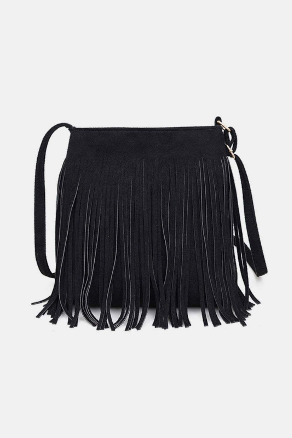 Suede Fringe Shoulder Bag - Trendsi - Flyclothing LLC