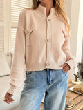 Button-Down Knit Cardigan - Trendsi - Flyclothing LLC