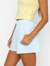 Elastic Waist Shorts - Trendsi - Flyclothing LLC