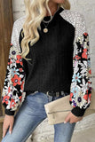 Printed Round Neck Long Sleeve Top - Trendsi - Flyclothing LLC