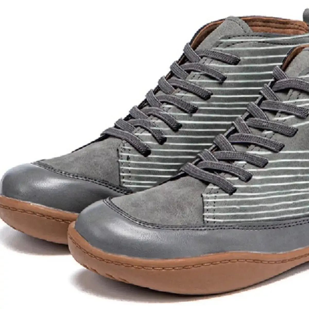 Cat Print Striped Ankle Sneakers - Trendsi - Flyclothing LLC