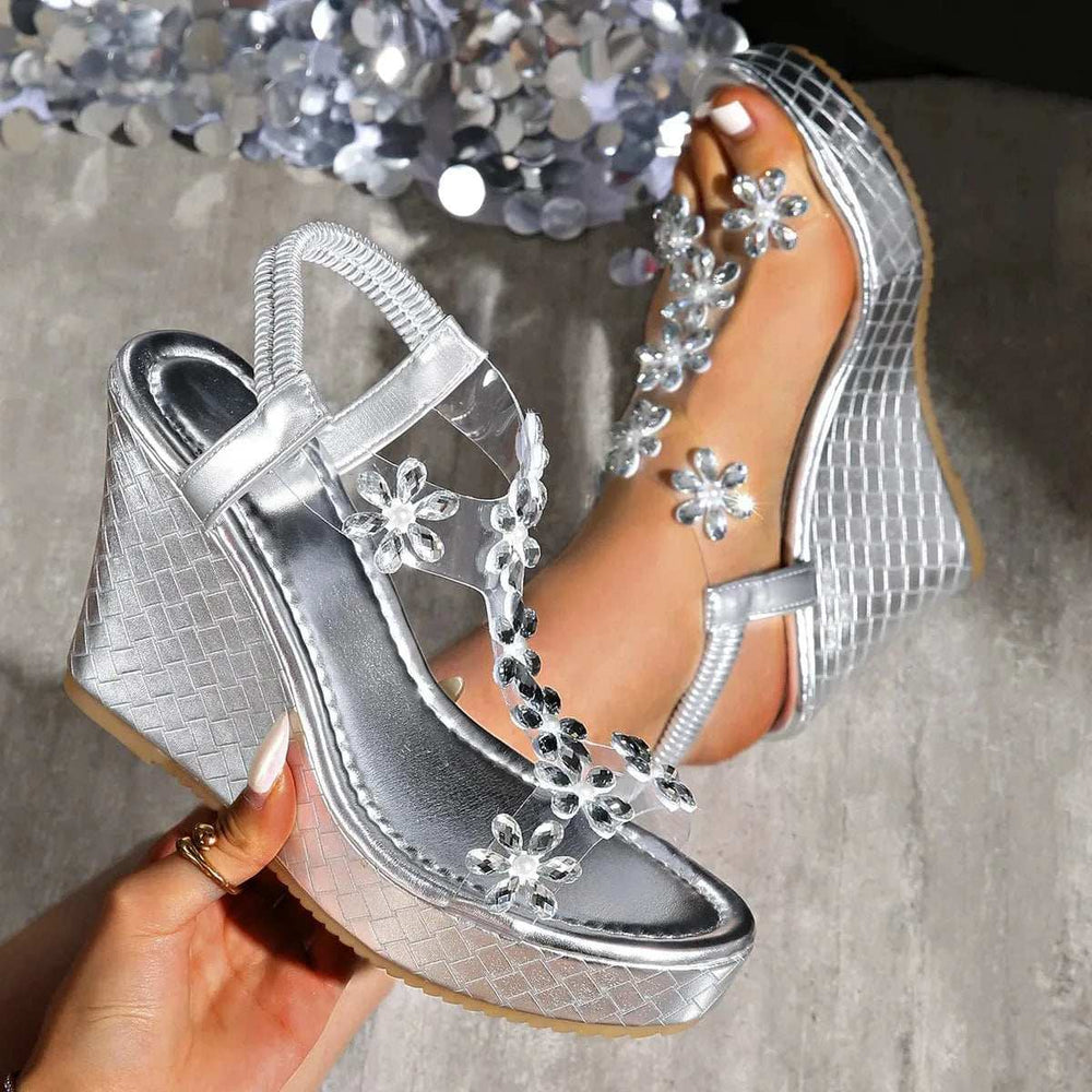 Open Toe Wedge Sandals - Trendsi - Flyclothing LLC