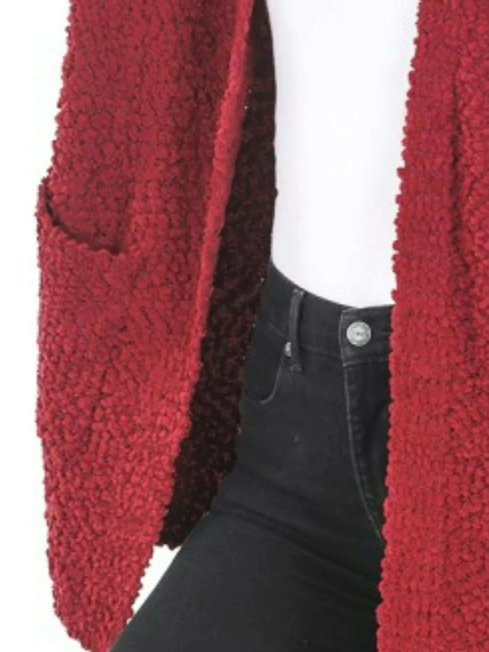 Zenana Long Sleeve Popcorn Sweater Cardigan with Pockets - Trendsi - Flyclothing LLC