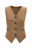 Pocketed Button Up Vest - Trendsi - Flyclothing LLC