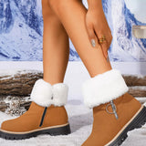 Fuzzy Ankle Boots with Zipper Detail - Trendsi - Flyclothing LLC