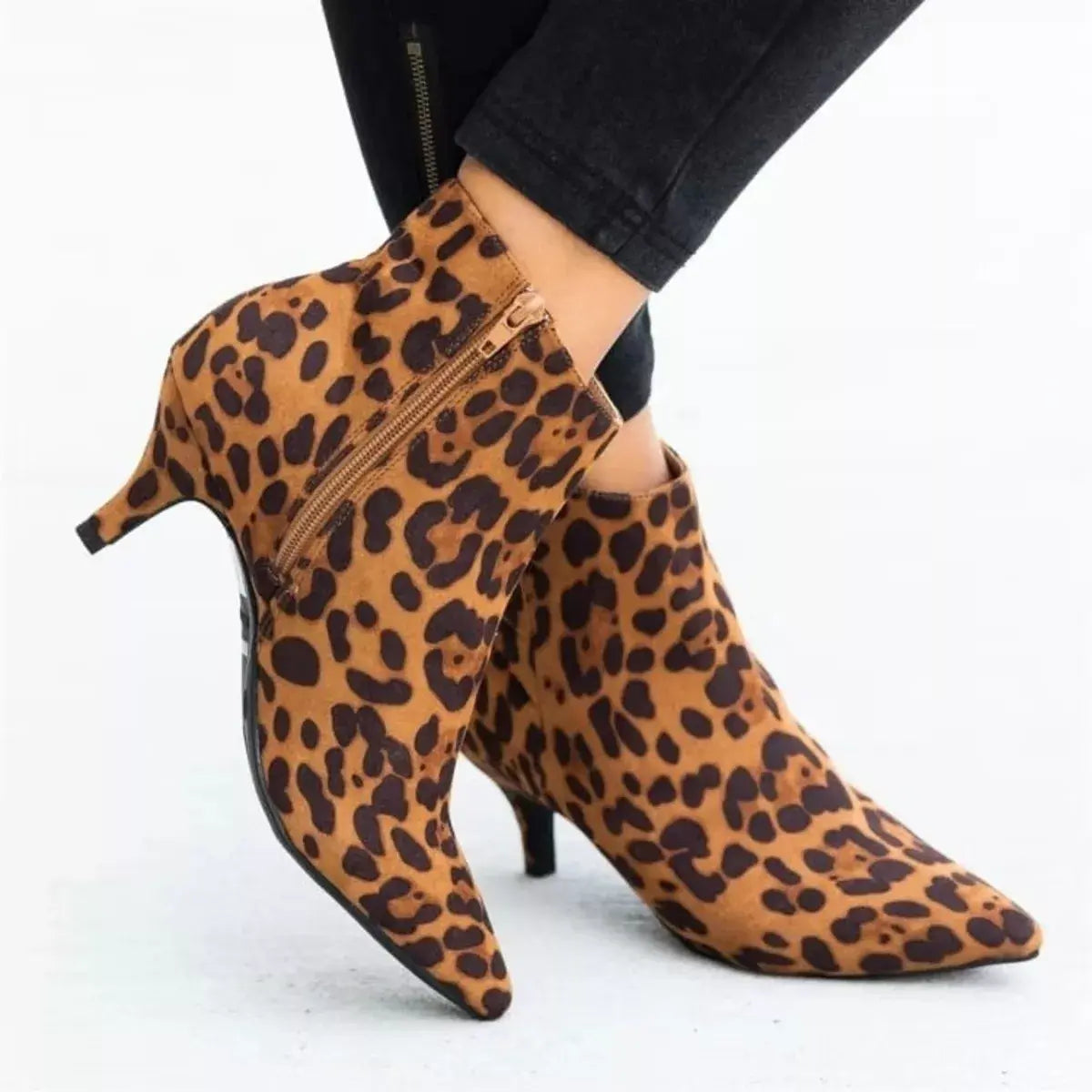 Point Toe Kitten Heels Boots - Trendsi - Flyclothing LLC