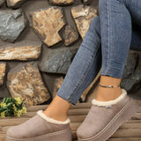 Plush Lined Platform Boots - Trendsi - Flyclothing LLC