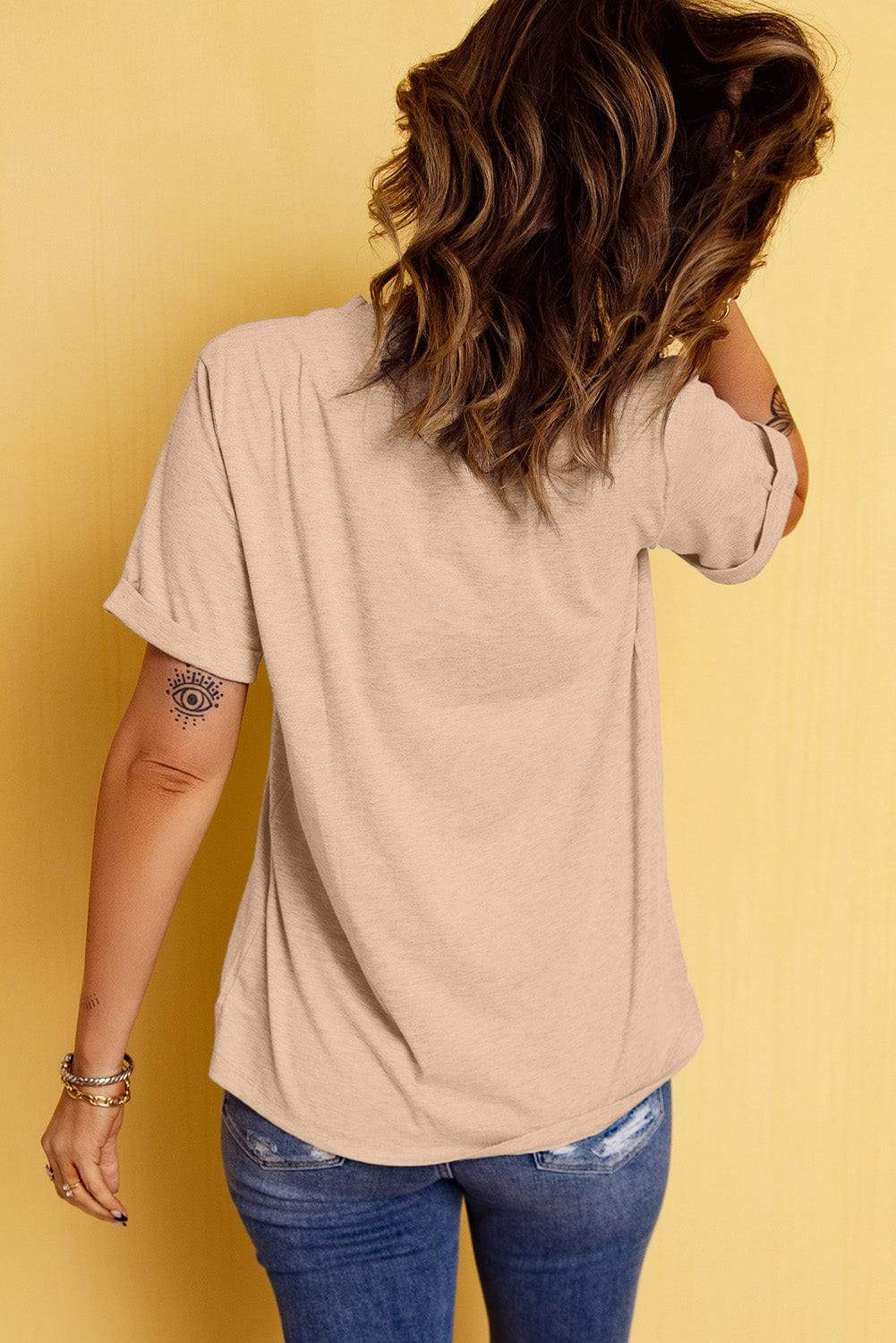 Bow Graphic Round Neck Short Sleeve T-Shirt - Trendsi - Flyclothing LLC