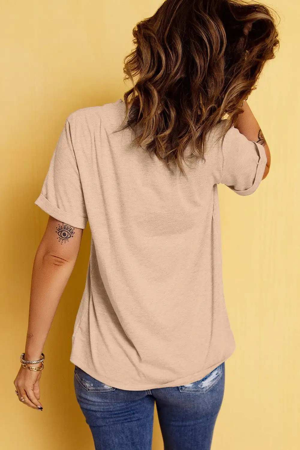 Bow Graphic Round Neck Short Sleeve T-Shirt - Trendsi - Flyclothing LLC