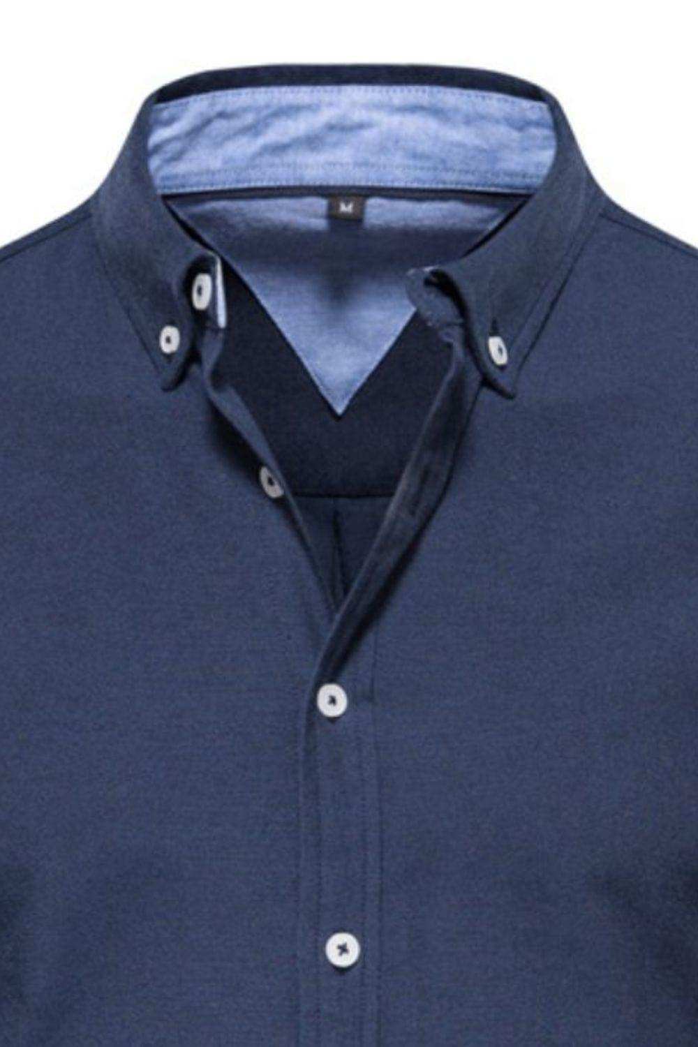 Men's Button Down Collared Neck Shirt - Trendsi - Flyclothing LLC