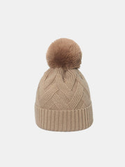 Roll Rim Hat with Pompom - Trendsi