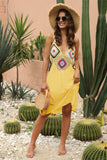 Geometric V-Neck Spaghetti Strap Cover Up Dress - Trendsi - Flyclothing LLC