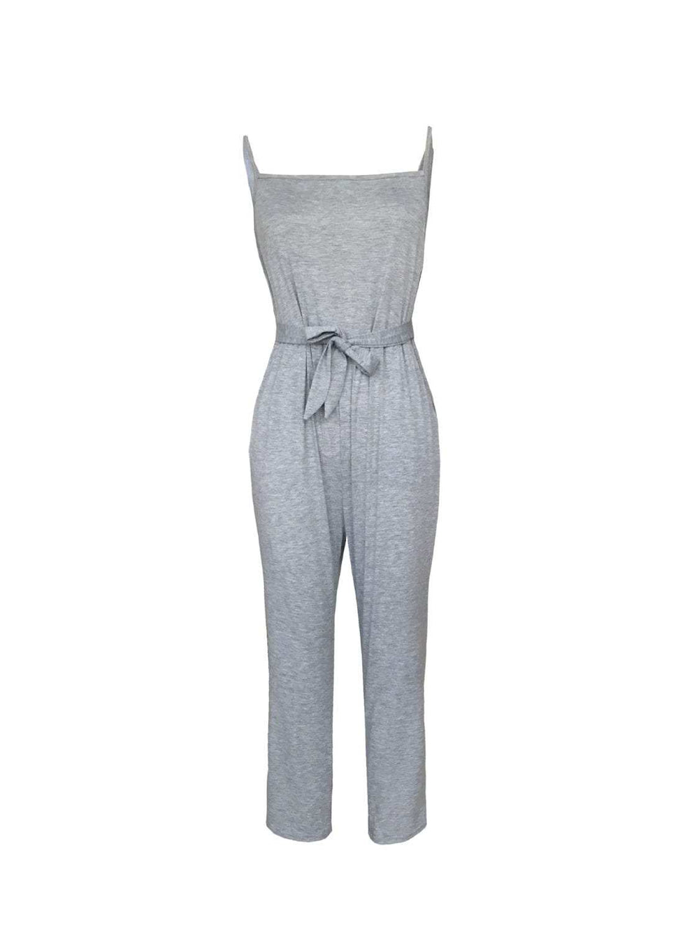 Tied Spaghetti Strap Square Neck Jumpsuit - Trendsi - Flyclothing LLC