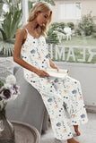 Printed Spaghetti Strap Jumpsuit - Trendsi