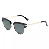 Classic Clubmaster Style Sunglasses with Gold Accents - Trendsi - Flyclothing LLC