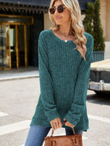 Round Neck Long Sleeve T-Shirt - Trendsi - Flyclothing LLC
