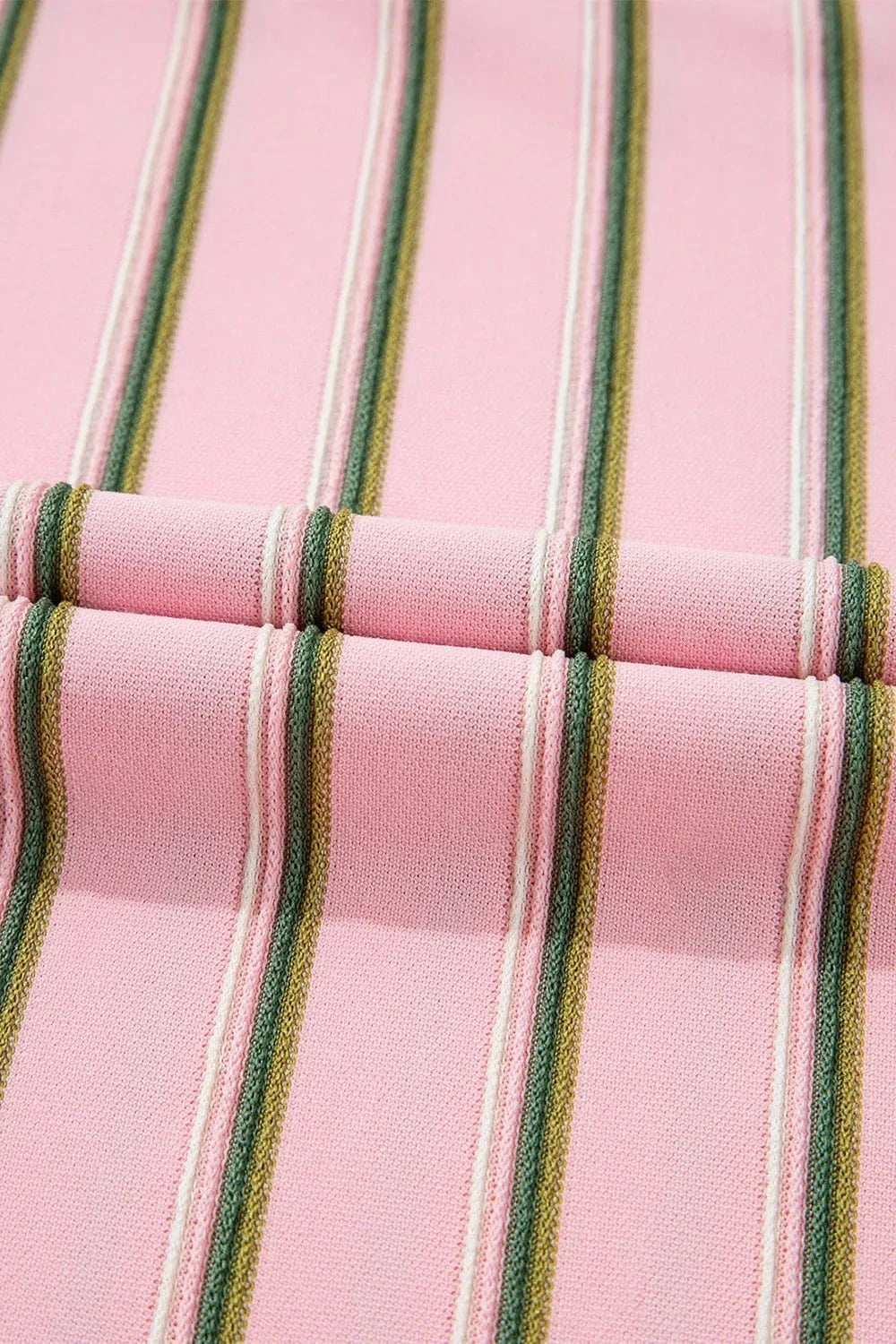 Stripe Wide Short Sleeve Tee and Short Set - Trendsi - Flyclothing LLC